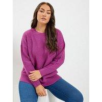 Yours Curve Crew Neck Knitted Jumper - Pink