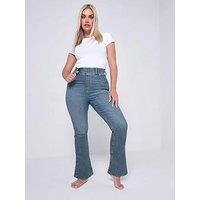 Yours Curve Flare 28" Jegging - Blue
