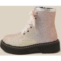 Monsoon Girls Toddler Unicorn Glitter Lace Up Ankle Boots