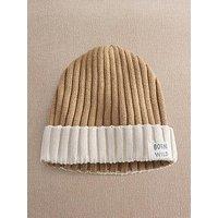 Mamas & Papas Baby Boys Born Wild Knitted Beanie - Brown