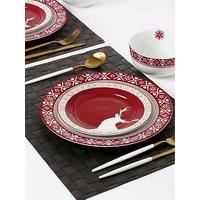 Waterside 12Pc Nordic Reindeer Dinner Set