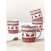 Waterside 4Pc Nordic Reindeer Mug Set