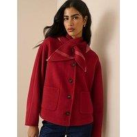 Nobodys Child Wool-Blend Neck Tie Jacket - Red