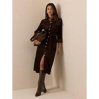 Nobodys Child Cord Finchley Shirt Dress - Brown