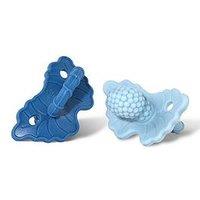 Razbaby Razberry Teether 2 Pack & (Powder Blue & Navy Blue)