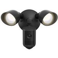 Ring Floodlight Cam (Newest Gen) - Wired- Retinal 2K Security Camera- Black