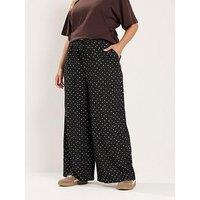 Yours Curve Wide Leg 30 Trousers - Brown