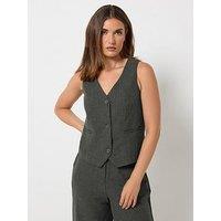 Long Tall Sally Brushed Waistcoat - Grey