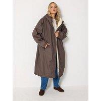 Long Tall Sally Lts Tall Borg Lined Robe - Brown