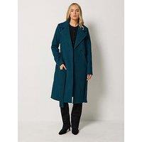 Long Tall Sally Women'S Tall Wrap Coat - Teal