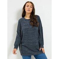 Yours Curve Soft Touch Jumper - Blue
