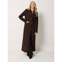 Long Tall Sally Women'S Tall Maxi City Coat - Brown