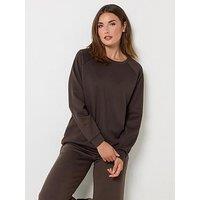 Long Tall Sally Premium Crew Neck Sweatshirt - Brown
