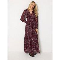 Long Tall Sally Ditsy Georgette Maxi Dress - Black