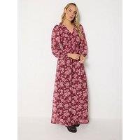 Long Tall Sally Floral Button Maxi Dress - Red