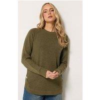 Long Tall Sally Lts Tall Longline Button Knitted Jumper - Brown