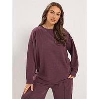 Yours Curve Crew Neck Sweatshirt - Red