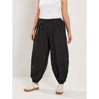 Yours Curve Balloon Trouser - Black