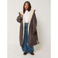 Pixiegirl Petite Fleece Lined Robe - Chocolate Brown