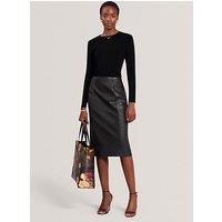 Ted Baker Pencil Skirt Mockable Midi Dress - Black