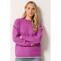 Long Tall Sally Tipped Detail Jumper - Pink