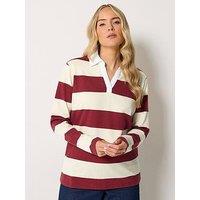 Long Tall Sally Rugby Sweatshirt - Red