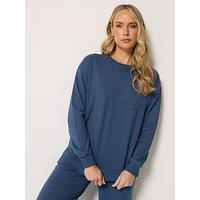 Long Tall Sally Lts Premium Tall Cotton Crew Neck Sweatshirt - Blue