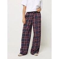 Pixiegirl Petite Check Wide Leg Trouser - Red