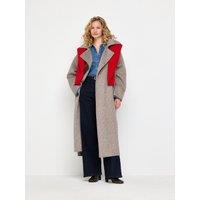 Lindex Womens Unlined Belted Funnel Neck Coat - Beige