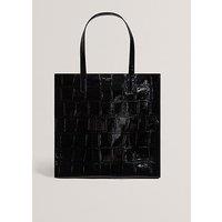 Ted Baker Croc-Effect Large Shopper Tote Bag - Black