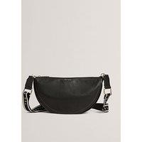 Ted Baker Leather Half Moon Crossbody Bag - Black