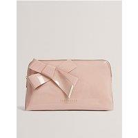 Ted Baker Patent Wash Bag With Knot Bow Detail - Pink
