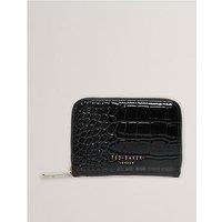 Ted Baker Croc-Effect Zip-Around Wallet - Black