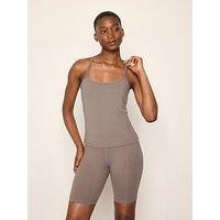 Lindex Women'S Luna Racerback Crop Top - Khaki