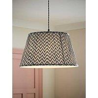 Valuelights Saffira Navy Pleated Chevron Taper Shade Large