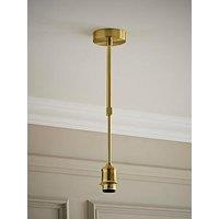 Valuelights Shaw Brushed Gold Adjustable Drop Pendant Lampholder