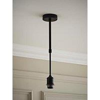 Valuelights Shaw Matte Black Adjustable Drop Pendant Lampholder