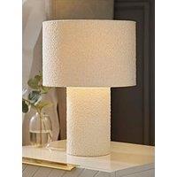 Valuelights Ash Natural Boucle Table Lamp