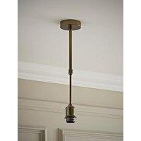 Valuelights Shaw Brushed Brass Adjustable Drop Pendant Lampholder