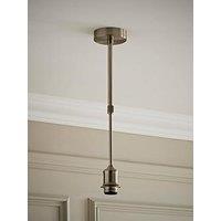 Valuelights Shaw Brushed Chrome Adjustable Drop Pendant Lampholder