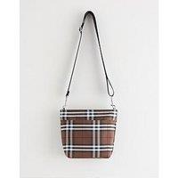 Lindex Women'S Polly Checked Crossbody Bag - Brown