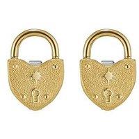 Olivia Burton Gold Ip Stud Lock Heart Earrings