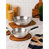 Prestige Made To Last S/Steel Frypan Twin Pack, 21Cm & 29Cm