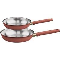 Prestige Stainless Edition - 2 Pc Frying Pan Set: 20Cm , 28Cm: Earth Rose