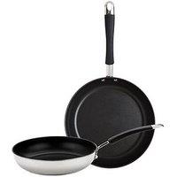 Meyer Induction S/Steel Frypan Twin Pack, 20Cm & 28Cm (Mo)