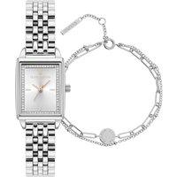Olivia Burton 21Mm Townhouse Giftset White Dial Watch & Bracelet Set