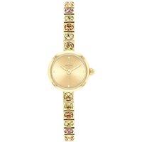 Coach Ladies Iris Gold Plated Tennis Bracelet Watch