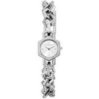 Olivia Burton 20Mm Hex Link Mini Silver White Watch