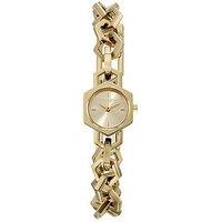 Olivia Burton 20Mm Hex Link Mini Gold Sunray Watch