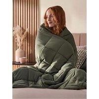 Silentnight Silentnight Wellbeing Collection Weighted Blanket Adults 6.8 Kg Olive / Oyster - 150X200Cm